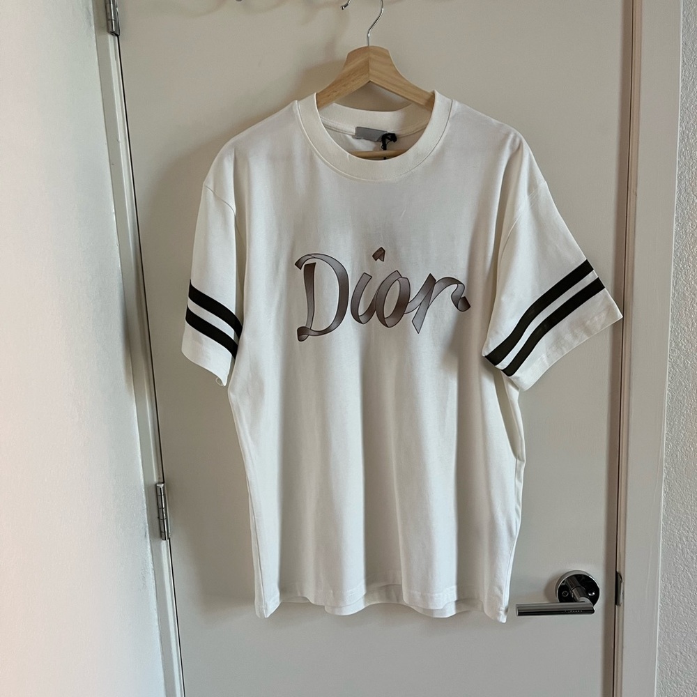 Dior White Tee with Black Accents